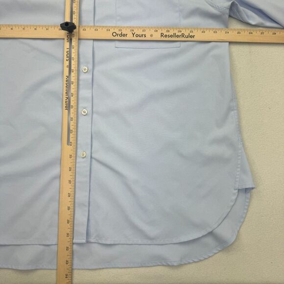 Ministry Of Supply Shirt Womens XL Blue Oversized Button Long Sleeve Performance - Picture 7 of 10